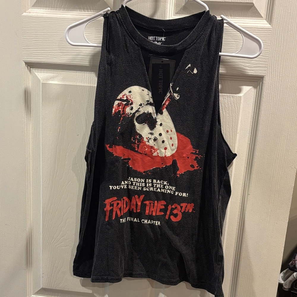 Hot Topic Black and Red Friday the 13th Tank
